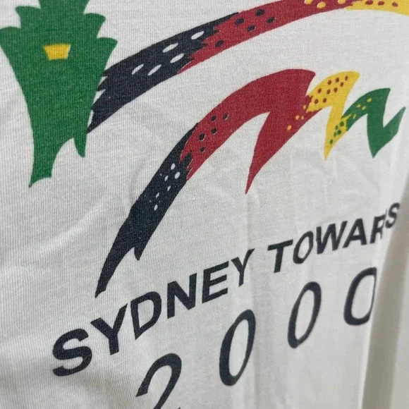 VTG 90s Sydney 2000 Olympics T Shirt Mens M Single Stitch Graphic Made‎ in USA - Picture 5 of 10